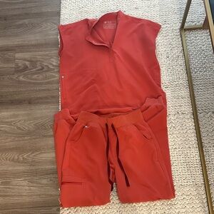 Figs Women's Peach/Orange Set